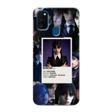 Чехлы Венсдей на Samsung Galaxy M31 Уэнсдей (AlphaPrint) (коллаж Уэнздей)