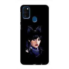 Чехлы Венсдей на Samsung Galaxy M31 Уэнсдей (AlphaPrint) (серьезная Уэнздей)