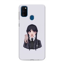 Чехлы Венсдей на Samsung Galaxy M31 Уэнсдей (AlphaPrint) (Уэнздей и Вещь)
