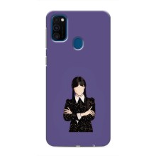 Чехлы Венсдей на Samsung Galaxy M31 Уэнсдей (AlphaPrint) (Уэнздей в черном)