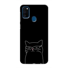 Чехол с рисунком кот на Samsung Galaxy M31 (Равнодушный кот)