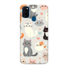 Чехол с рисунком кот на Samsung Galaxy M31 (Коллаж котов)