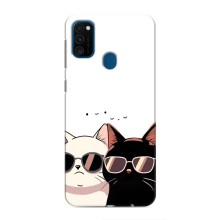 Чехол с рисунком кот на Samsung Galaxy M31 (Коты в очках)
