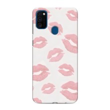 Чехол с розовым рисунком для Samsung Galaxy M31 (Розовые губы)