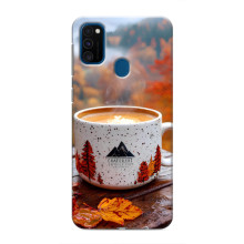 Чехол с уникальным дизайном «Осень с кофе» для Samsung Galaxy M31 – Кофе на природе