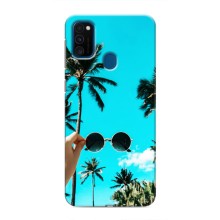 Силиконовый чехол с КАРТИНКАМИ лето для Samsung Galaxy M31 (AlphaPrint) (Взгляд лето)