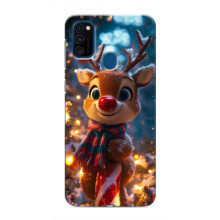 Яскравий чохол для Samsung Galaxy M31 з Зимові Оленята – Олень з шарфом