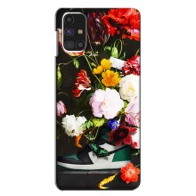 Брендновые Чехлы для Samsung Galaxy M31s - (PREMIUMPrint) – Nike цветы