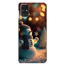 Чехлы на Новый Год Samsung Galaxy M31s (Снеговик праздничный)