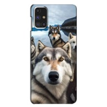 Чехол с Хаски для Samsung Galaxy M31s - (AlphaPrint) (Селфи ХАски)