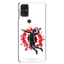 Чехлы с принтом Спортивная тематика для Samsung Galaxy M31s – Волейболист