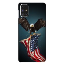 Чехол Флаг USA для Samsung Galaxy M31s – Орел и флаг