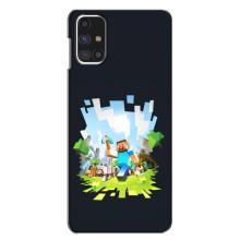 Чехол Майнкрафт на Samsung Galaxy M31s (AlphaPrint) Minecraft (персонажи Minecraft)
