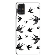 Чехол с птицами на Samsung Galaxy M31s (VPrint) (Ласточки)