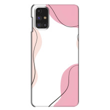 Чохол квітковий дизайн для Samsung Galaxy M31s – Рожевий фон