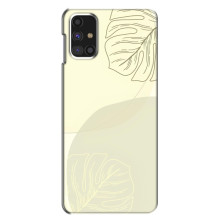 Чохол квітковий дизайн для Samsung Galaxy M31s – Зелений фон