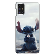 Чохол з малюнком Стіч для Samsung Galaxy M31s – Стіч з квіткою
