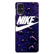 Чохол з логтипом Найк на Samsung Galaxy M31s (Найк на фіолетовому)