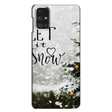 Новогодние, Праздничные Чехлы для Samsung Galaxy M31s - 2024 год (Let it snow)