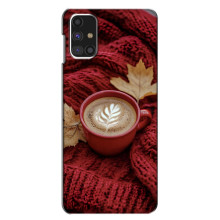 Чехол с уникальным дизайном «Осень с кофе» для Samsung Galaxy M31s – Кофе на пледе