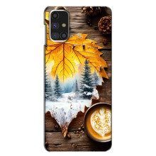 Чехол с уникальным дизайном «Осень с кофе» для Samsung Galaxy M31s – Осенне-зимнее кофе