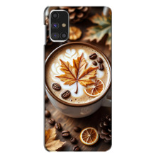 Чехол с уникальным дизайном «Осень с кофе» для Samsung Galaxy M31s – Пряный кофе