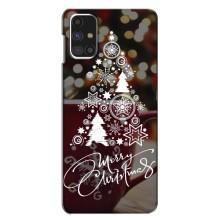 Рождественские Чехлы для Samsung Galaxy M31s (VPrint) (Елочка узорная)