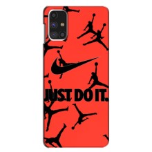 Силиконовый Чехол Nike Air Jordan на Самсунг Галакси М31с (Just Do It)