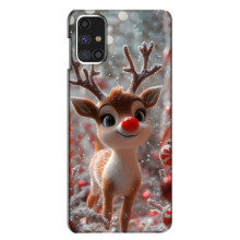 Яркий чехол для Samsung Galaxy M31s с Зимними Оленятами