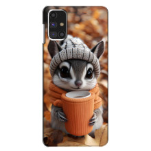 Печатный чехол «Зверята с кофе» для Samsung Galaxy M31s