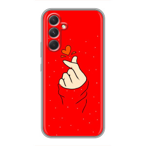Чехлы (Знак сердечка) на Samsung Galaxy M32 5g – Сердце на красном