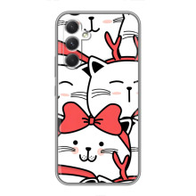Бампер с изображением Котиков для зэmsung галакси эм32 5g (Новогодние котики)