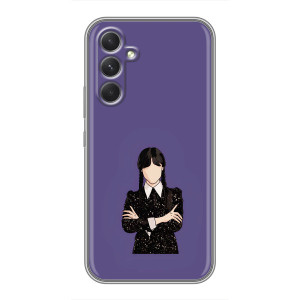 Чехлы Венсдей на Samsung Galaxy M32 5g Уэнсдей (AlphaPrint) – Уэнздей в черном