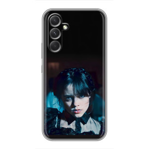 Чехлы Венсдей на Samsung Galaxy M32 5g Уэнсдей (AlphaPrint) – взгляд Уэнздей