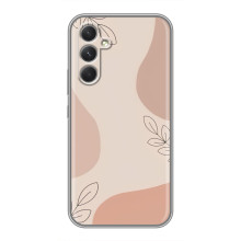 Чехол цветочный дизайн для Samsung Galaxy M32 5g (Коричневый фон)