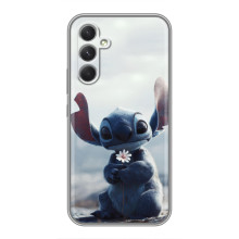 Чехол с рисунком Стич для Samsung Galaxy M32 5g – Стич с цветочком