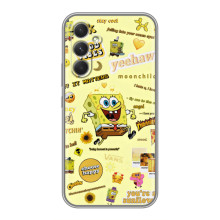 Силиконовый чехол Спанч Боб на зэmsung галакси эм32 5g (Спанч Боб бежит)