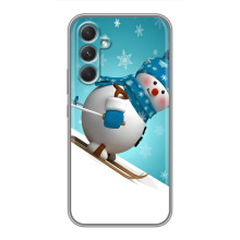 Новогодние Чехлы для нный  Sailors Z М 32  5G (VPrint) – Снеговик на лыжах