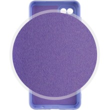 Чохол Silicone Cover Lakshmi Full Camera (AAA) для Samsung Galaxy M32 – Бузковий