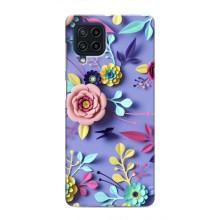 Чехлы с Цветами для Samsung Galaxy M32 (VPrint) (Цветочный дизайн)