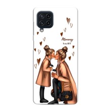Чехол с печатью для Samsung Galaxy M32 - (Мама с ребенком) (AlphaPrint) (Дочка и мама)