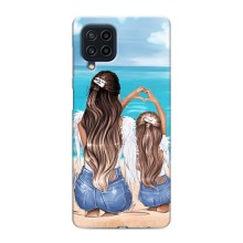 Чехол с печатью для Samsung Galaxy M32 - (Мама с ребенком) (AlphaPrint) (Мама с доченькой)