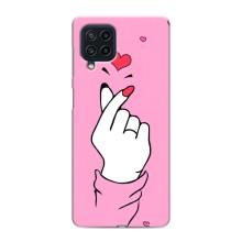 Чохол з принтом для Samsung Galaxy M32 (AlphaPrint - Знак сердечка)