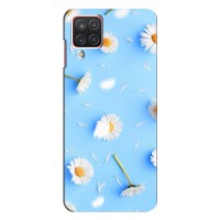 Чехол с Цветами для Samsung Galaxy M32 – ромашки на голубом