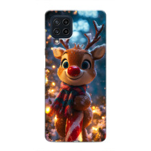 Яркий чехол для Samsung Galaxy M32 с Зимними Оленятами – Олень в шарфе