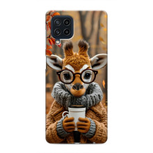 Друкований чохол 'Звірята з кавою' для Samsung Galaxy M32 – Жираф з кавою