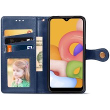 Кожаный чехол книжка GETMAN Gallant (PU) для Samsung Galaxy M33 5G – Синий