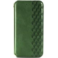 Кожаный чехол-книжка GETMAN Cubic (PU) для Samsung Galaxy M33 5G (Зеленый)