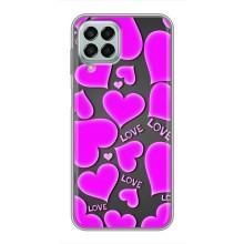 Чехлы для любимой на Самсунг М33 (5G) (VPrint) (Pink hearts)