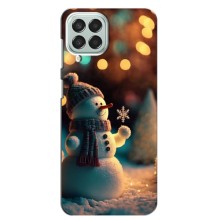 Чехлы на Новый Год Samsung Galaxy M33 (5G) (M336B) (Снеговик праздничный)